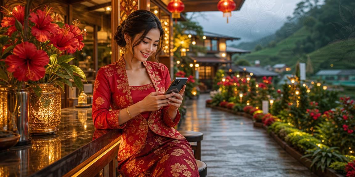 Pemain Malaysia bermain permainan meja kasino di telefon pintar